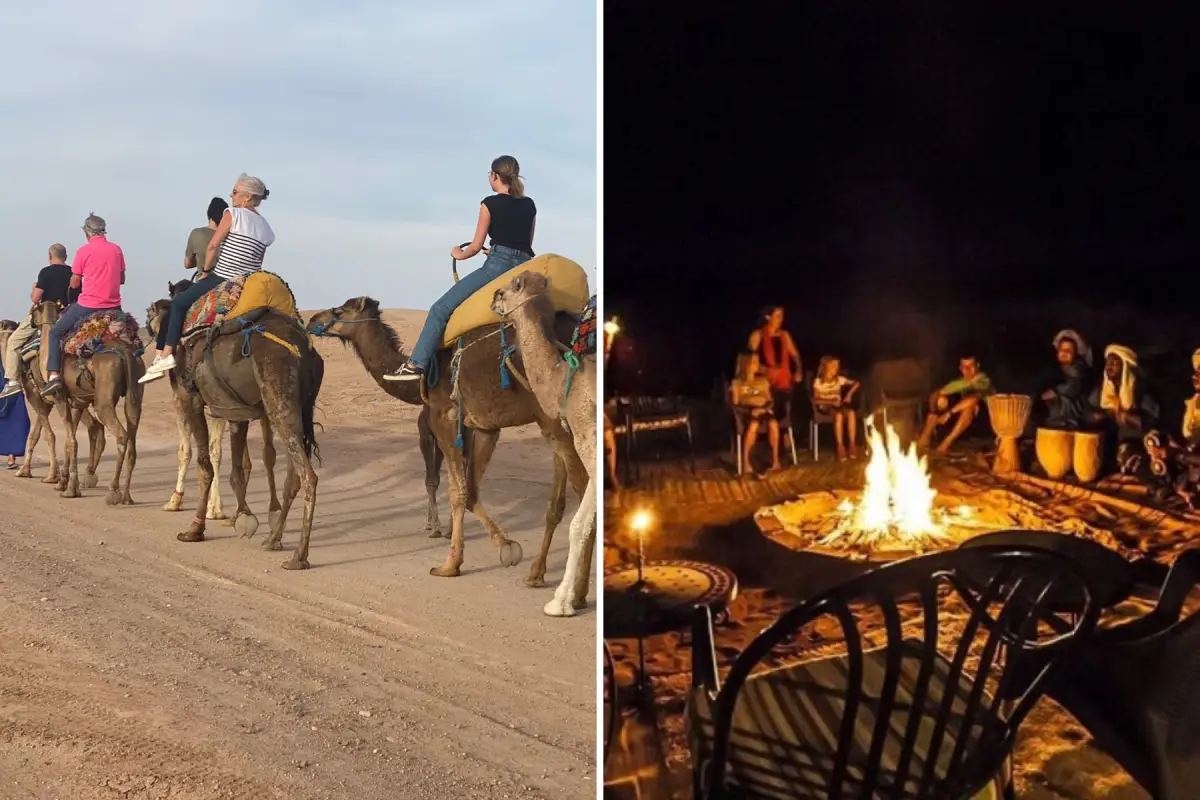 Camel Ride Agafay desert marrakech & dinner show